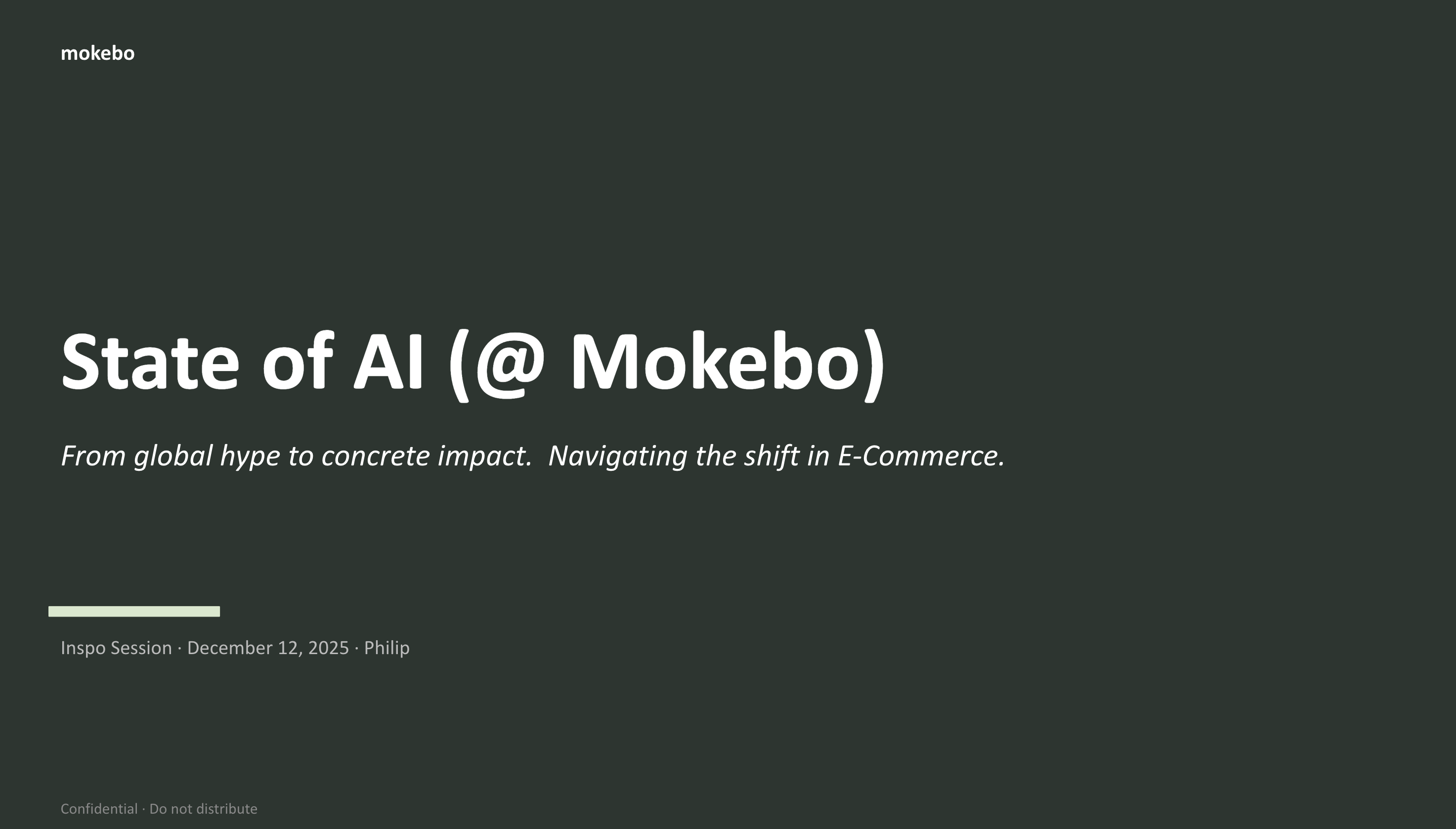 State of AI @ mokebo